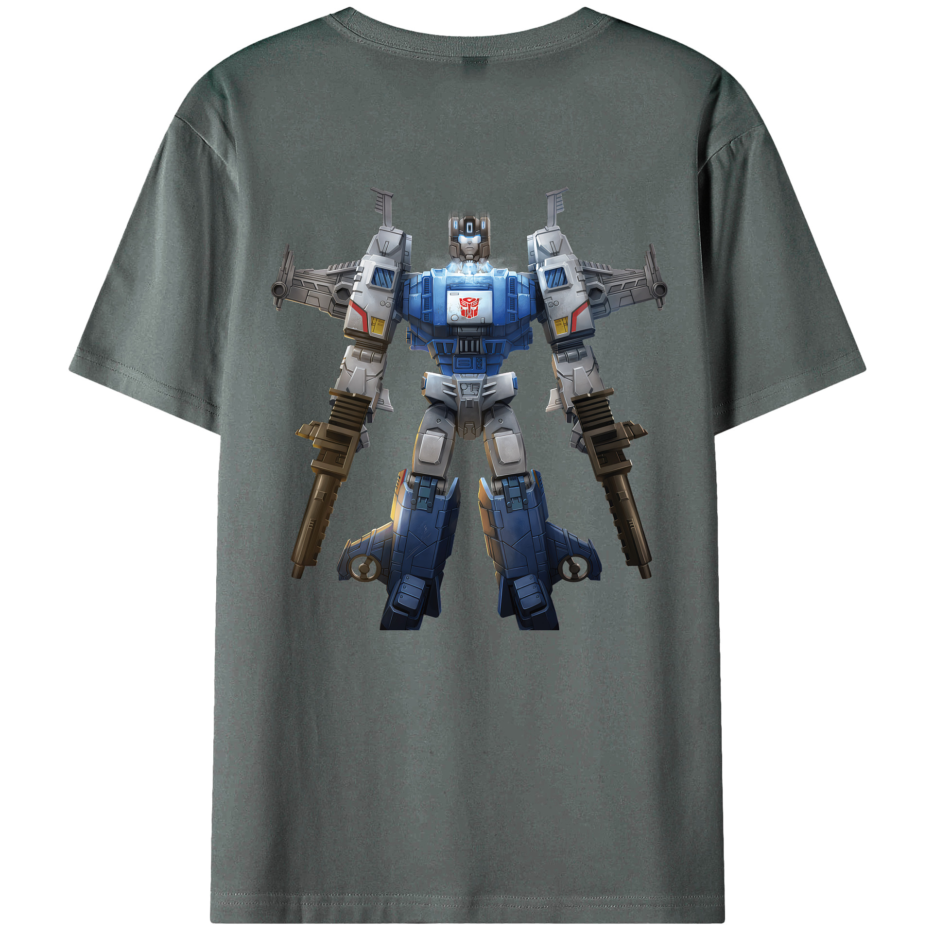 （画像用） Transformers トランスフォーマー 綿100％ メンズ半袖Tシャツ（バックプリント） 通気性
